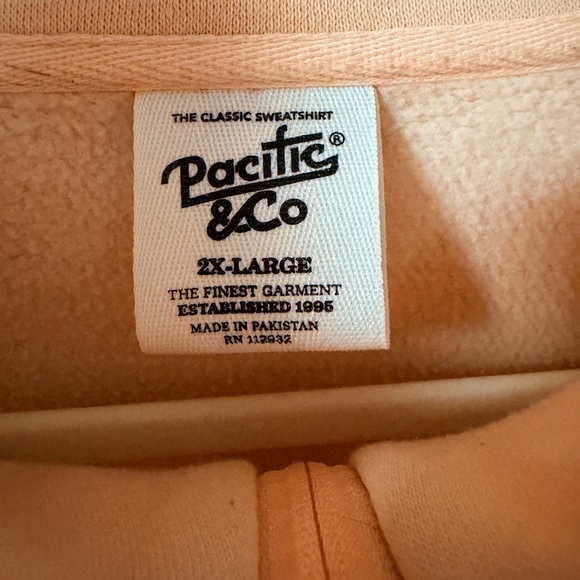 Pacific & Co Quarter-Zip Sweatshirt – Peach | 2X - Picture 3 of 4